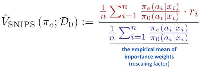 Self-normalized Inverse Propensity Score